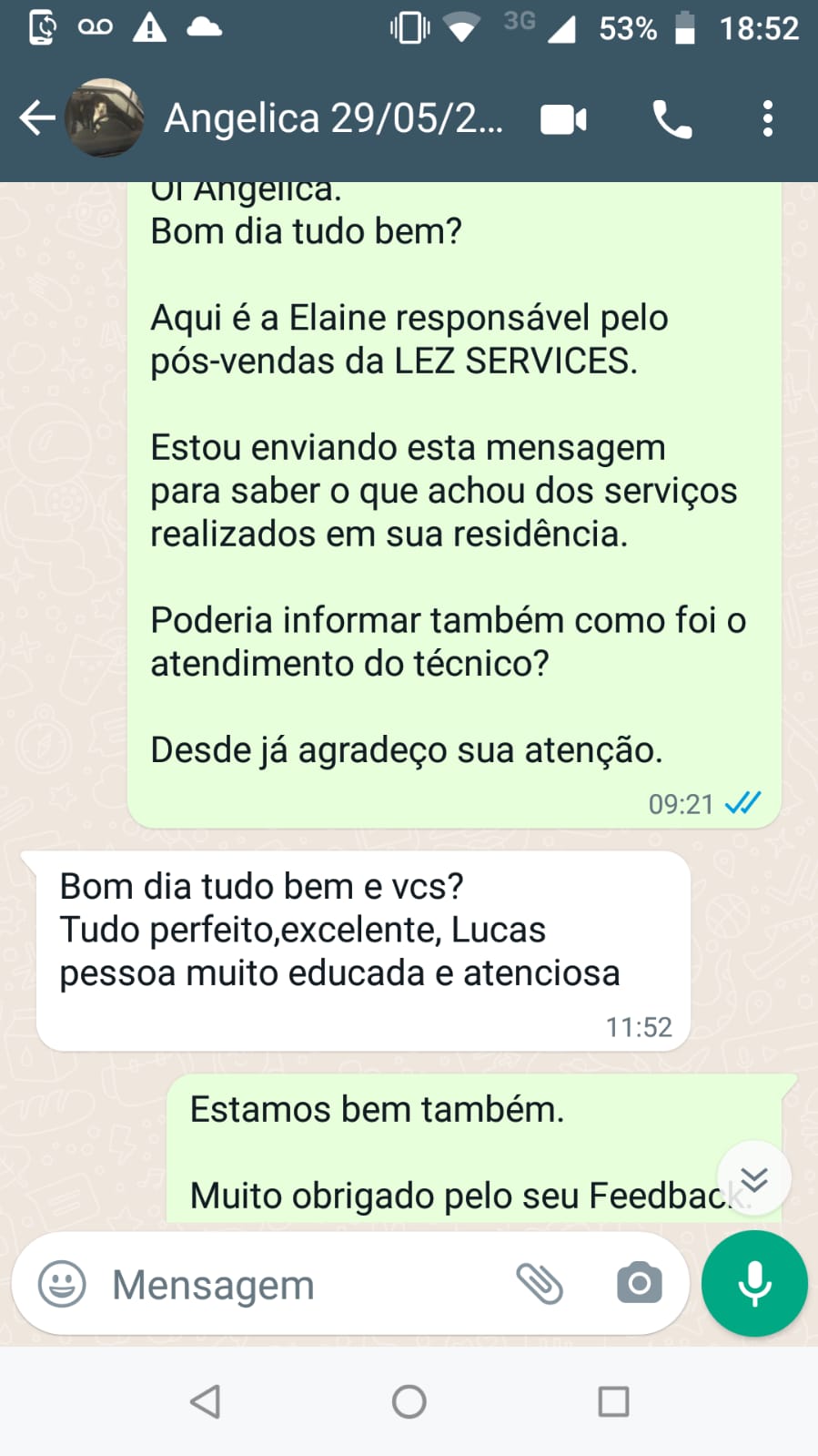 Print WhatsApp de cliente 4